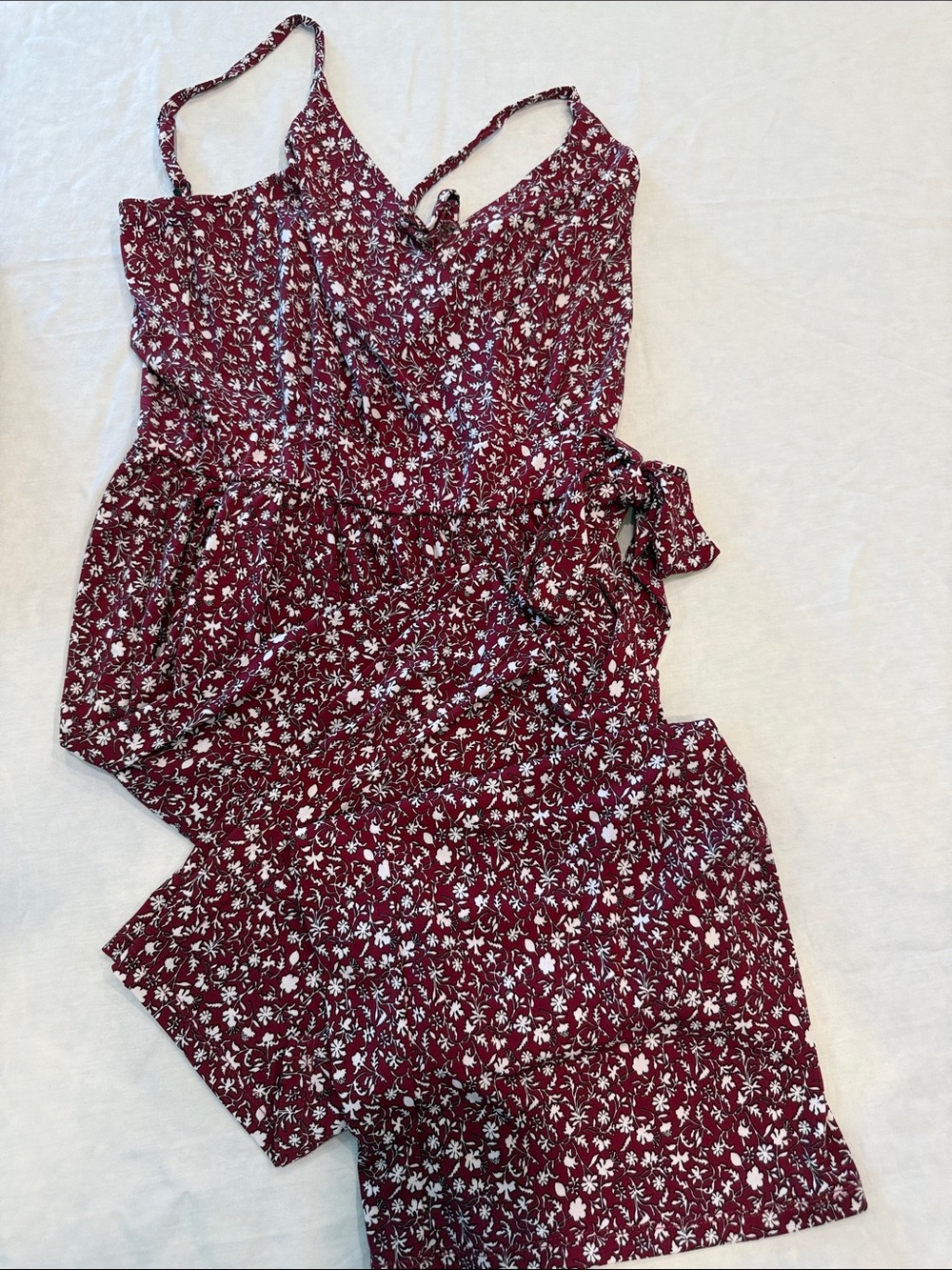 Kaileigh Burgundy Floral Jumpsuit